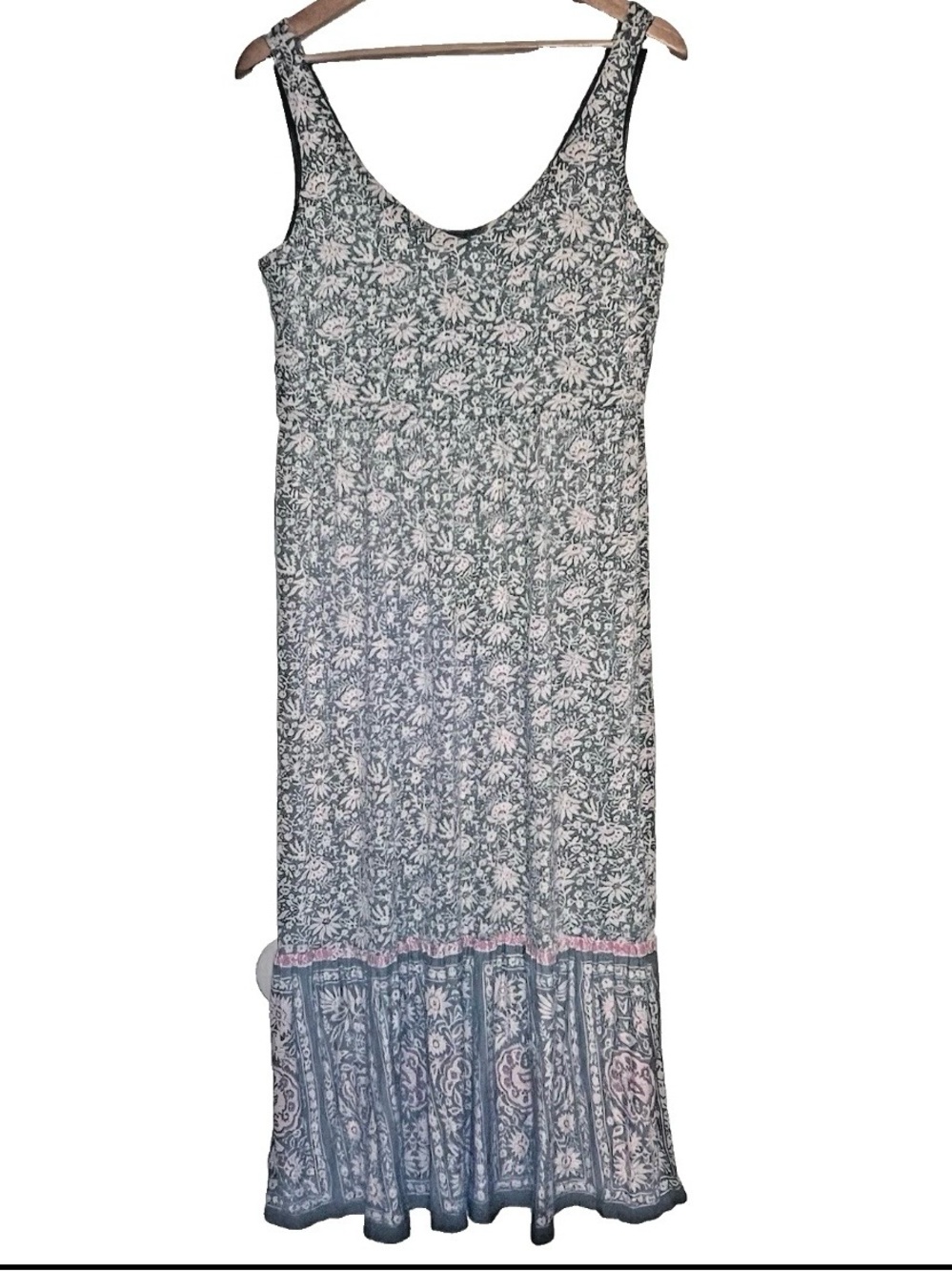 LOFT beach SZ Med Maxi Tank Floral Comfy Boho Beachy Summertime Casual Dress